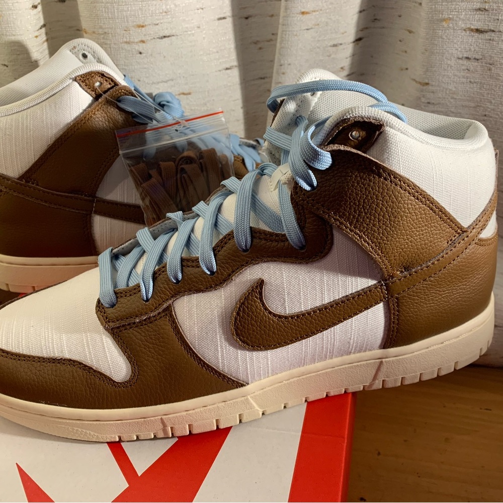 Nike dunk high pecan brown certified fresh mens size 12 brand new in box